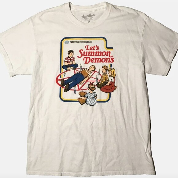 Let's Summon Demons T Shirt Large - Threadless Steven Rhodes - Picture 1 of 3
